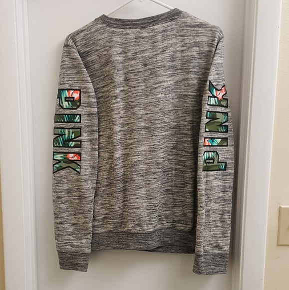 Rare 😍 😍vs pink tropical crew sweater size small - Picture 2 of 6